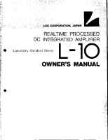 Luxman L-10-Owners-Manual 